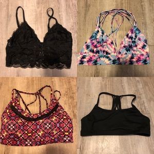 VS Pink medium bralette bundle lot